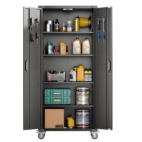 Aobabo Upgraded Wide & Deep Garage Storage Cabinet with 